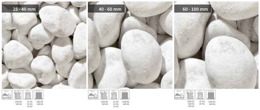 ciottolo bianco carrara